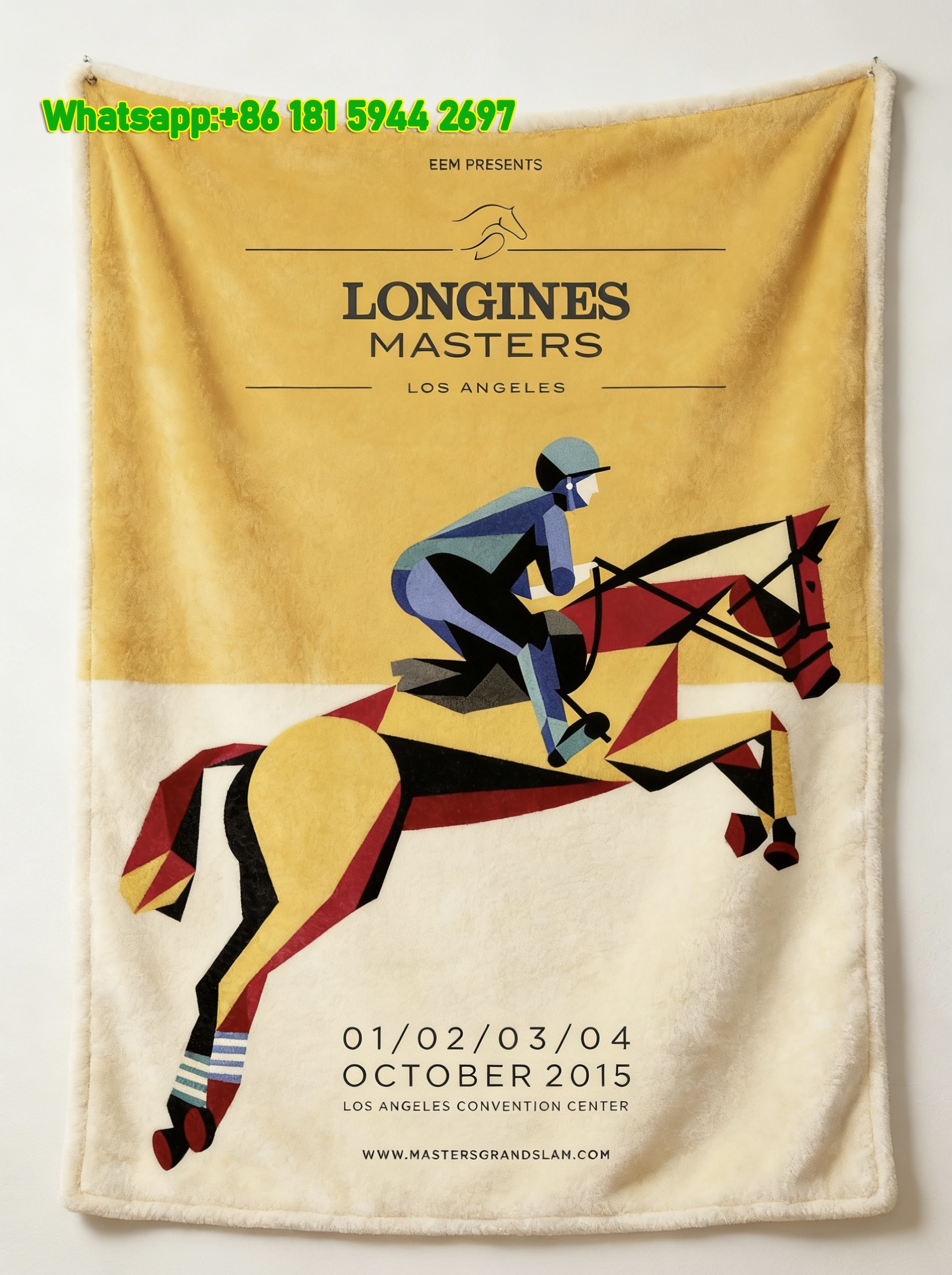 Hermes Equestrian Geometric Flannel Throw Blanket – Wall Hanging Decor IMG_5499